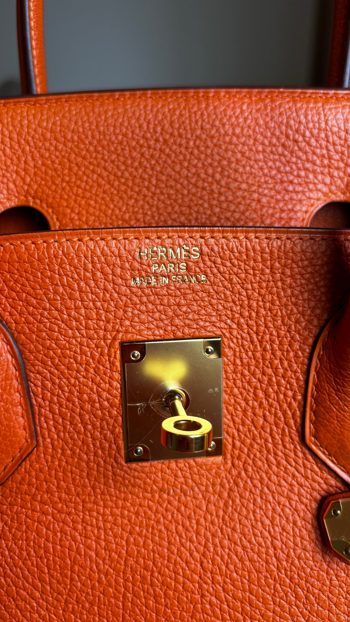 Birkin 35 True H Orange GHW