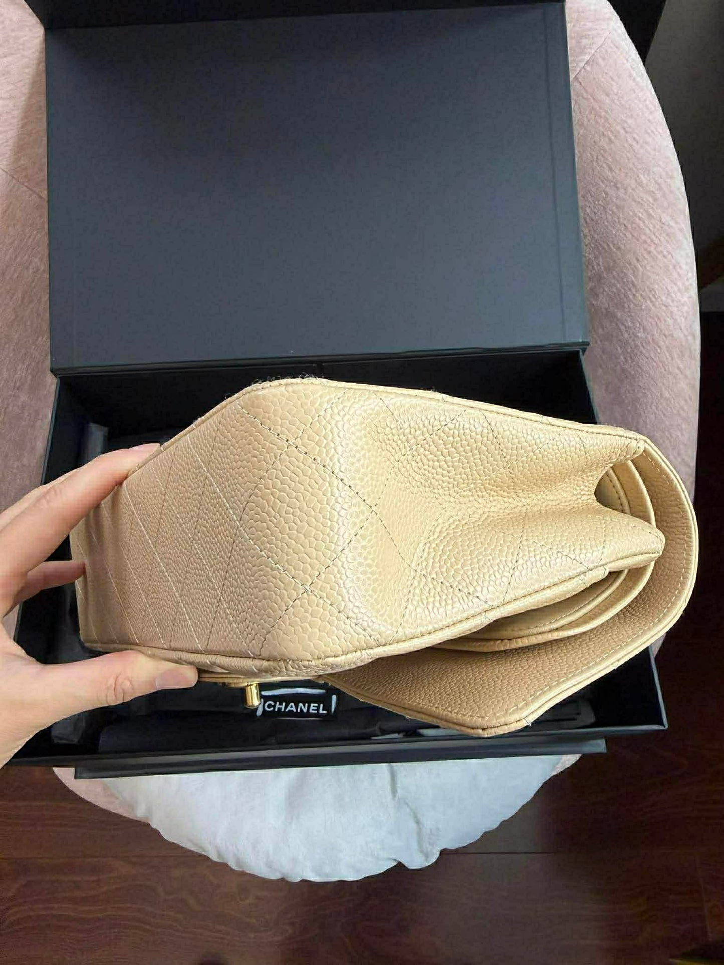 Chanel Classic Flap Medium Beige (wire price)