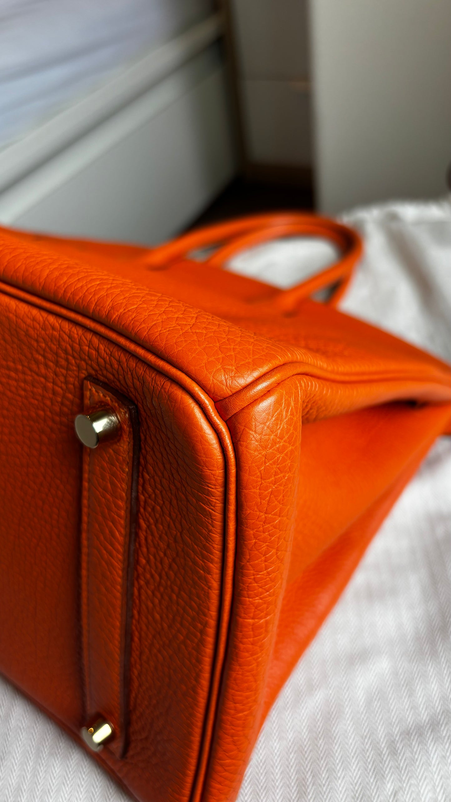 Birkin 35 True H Orange GHW