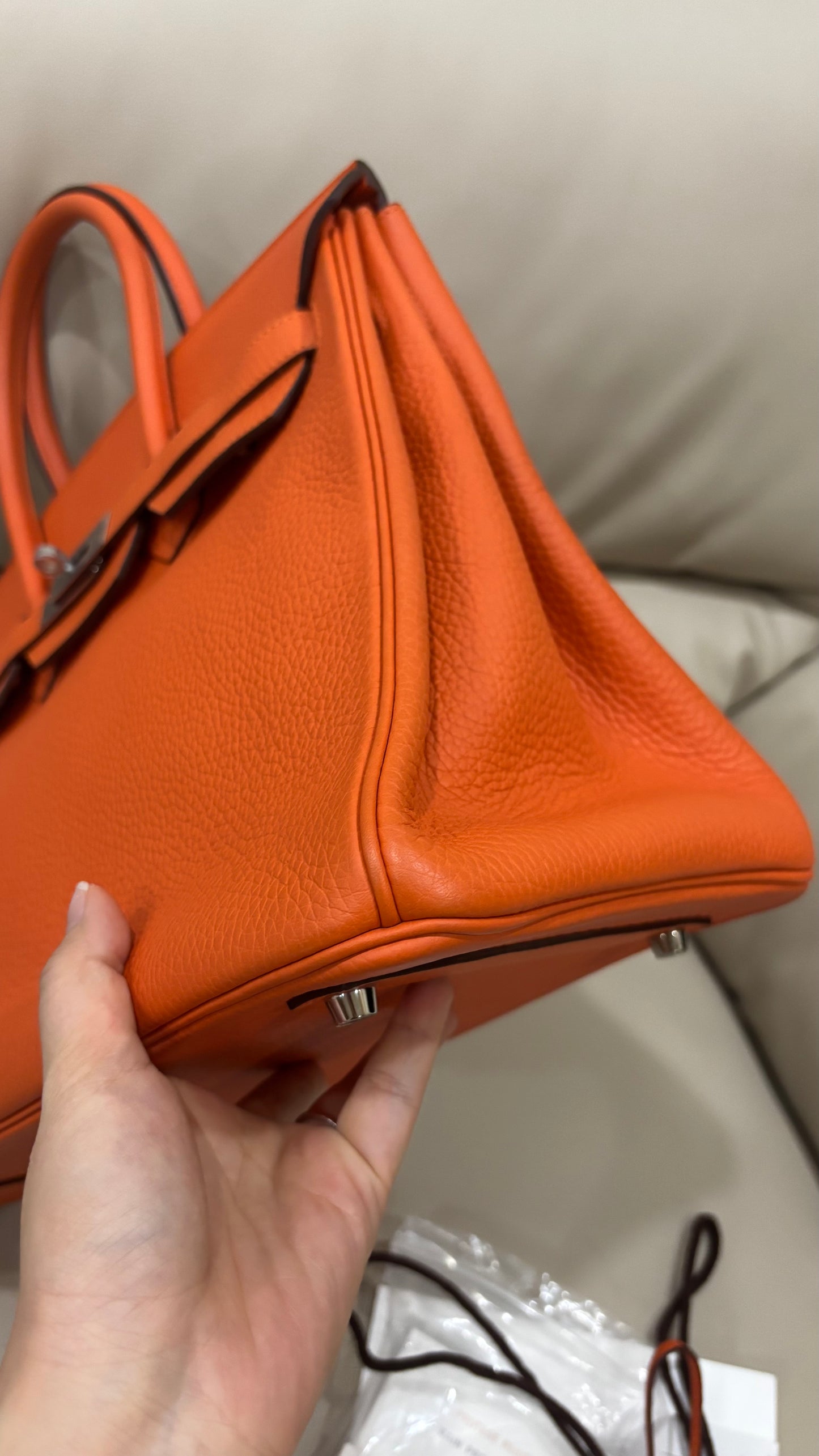 Birkin 35 Orange PHW