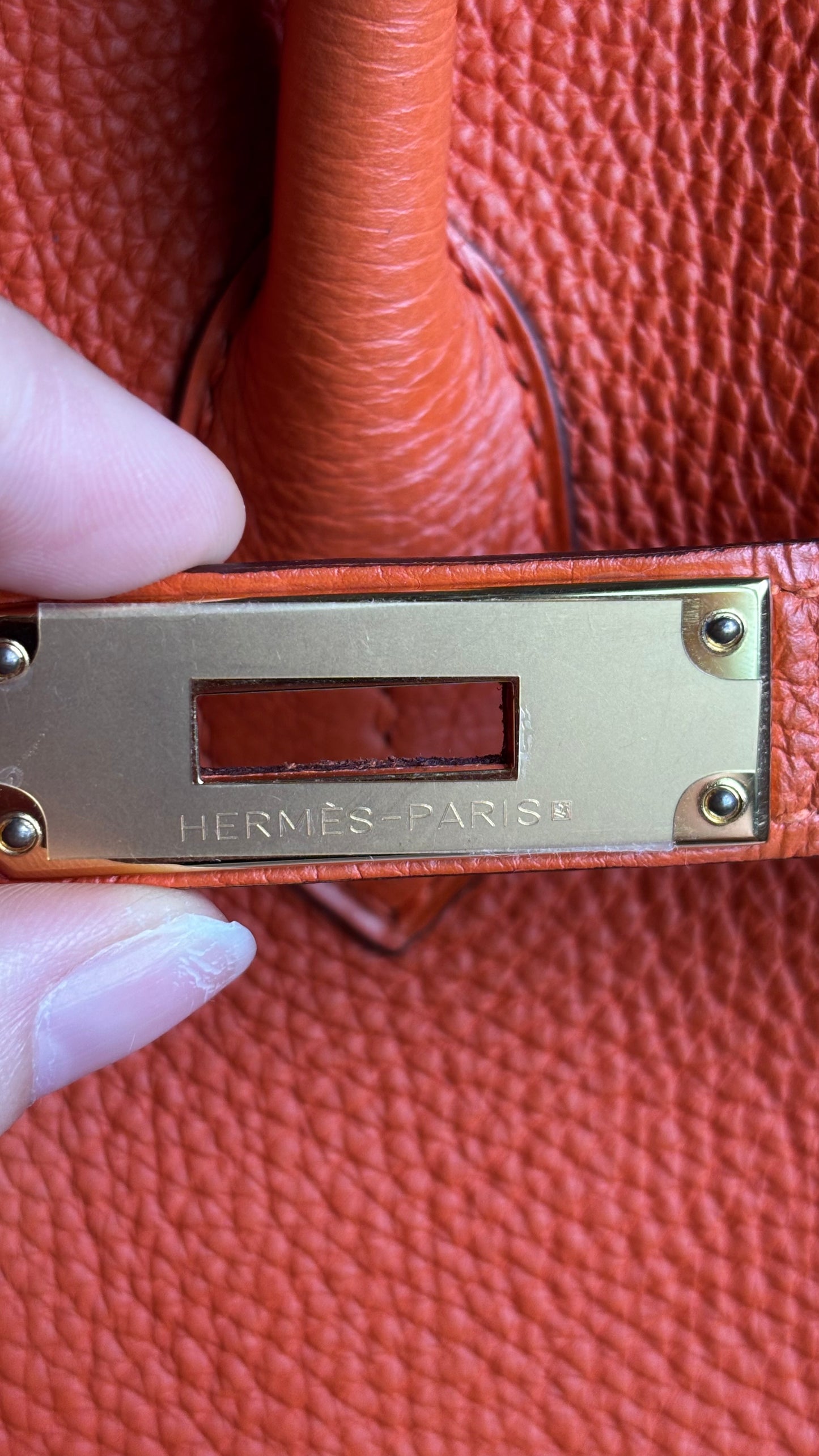 Birkin 35 True H Orange GHW