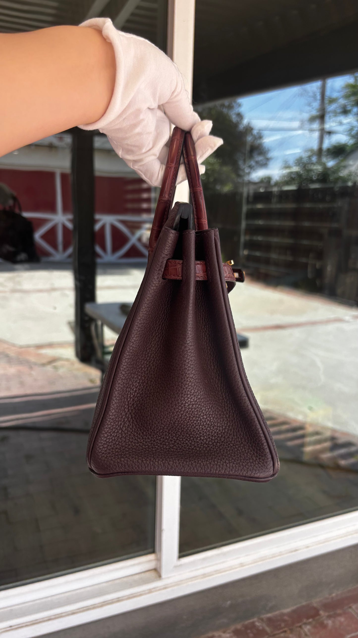 Birkin 25 touch GHWRouge sellier/ bourgogne (wire price)
