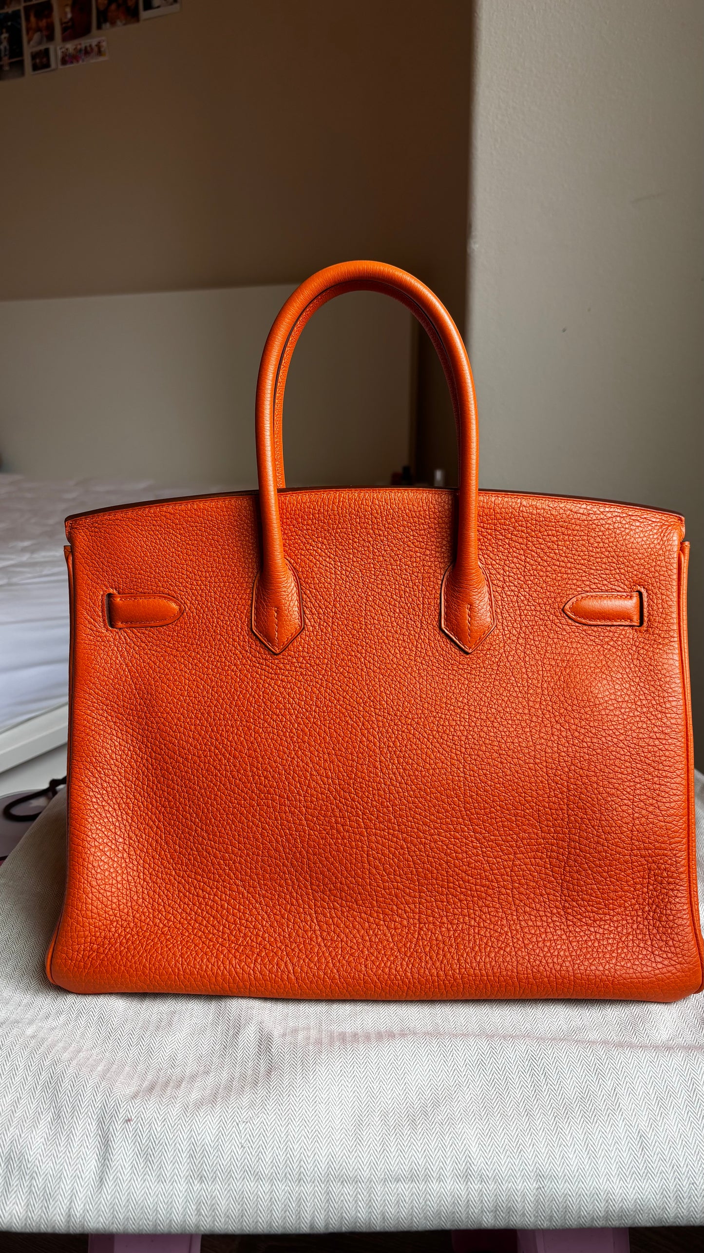 Birkin 35 True H Orange GHW