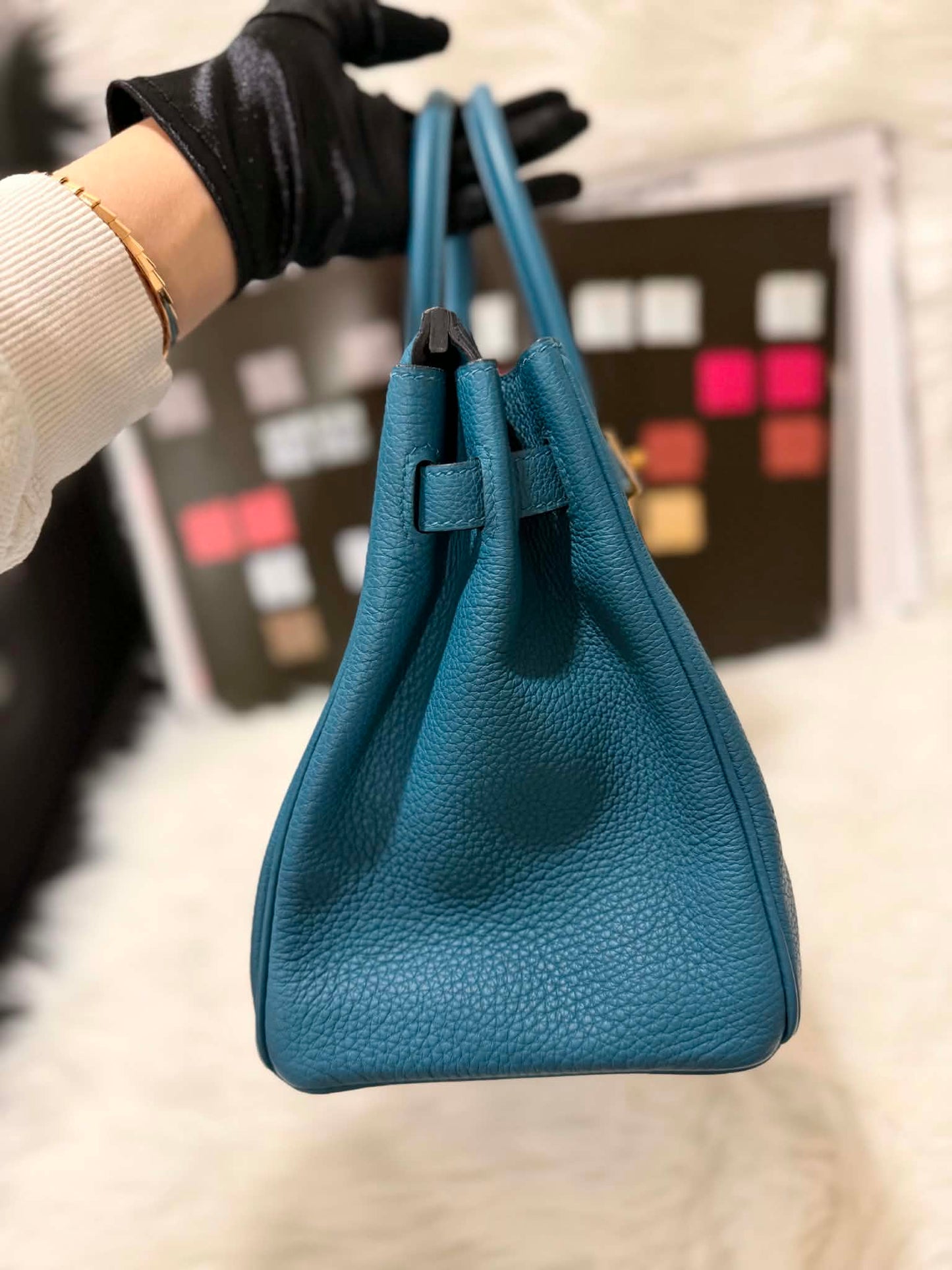 Birkin 30 Togo Blue De Galice GHW