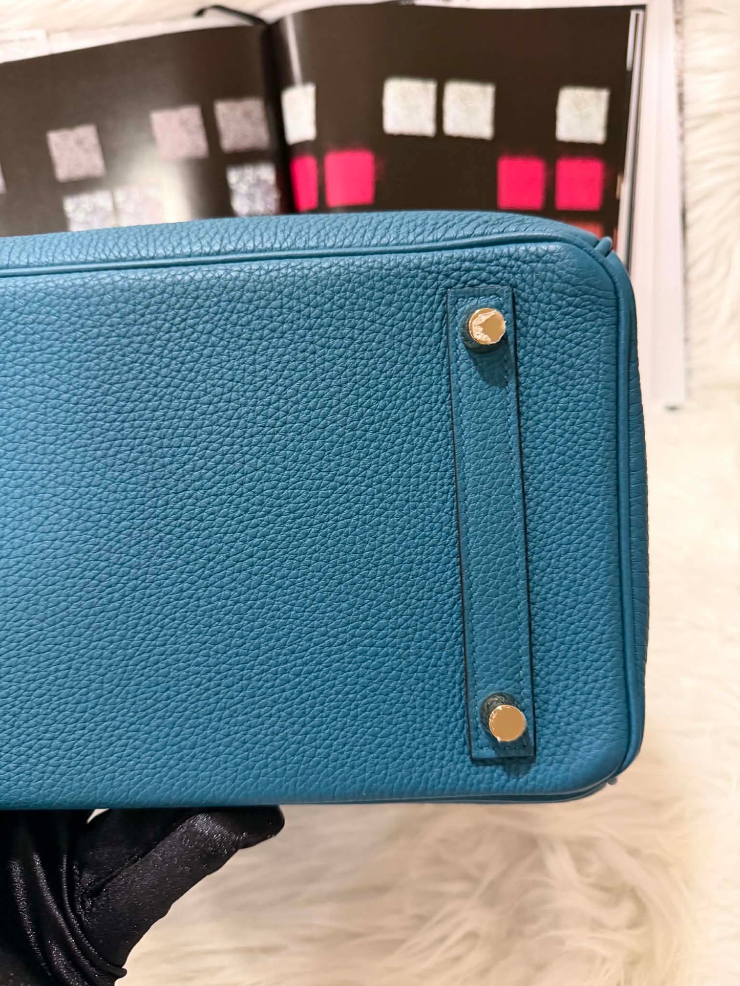 Birkin 30 Togo Blue De Galice GHW
