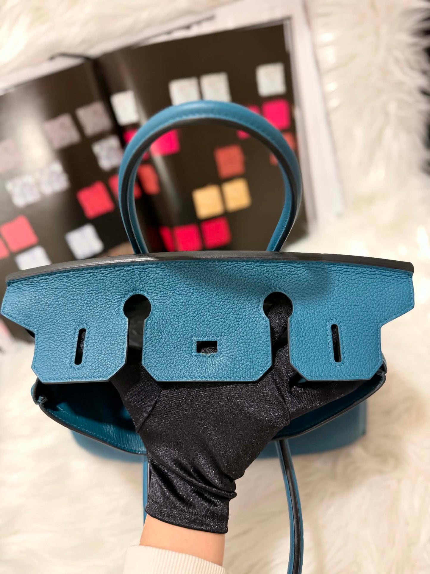 Birkin 30 Togo Blue De Galice GHW