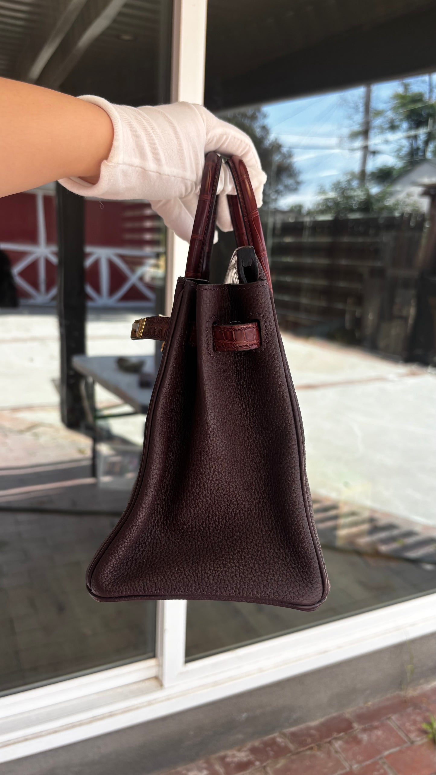 Birkin 25 touch GHWRouge sellier/ bourgogne (wire price)