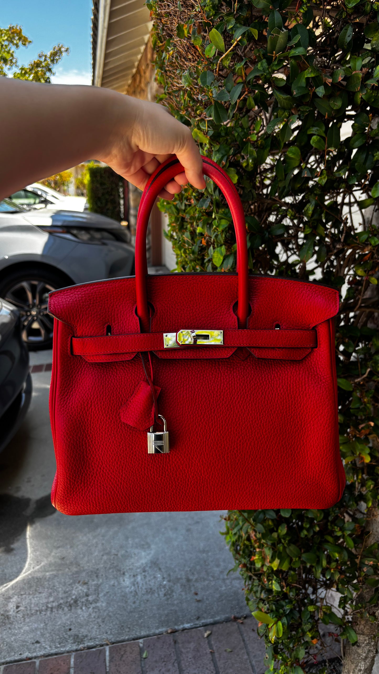 Birkin 30 Clemence Rouge Tomate PHW 2017 (wire price)