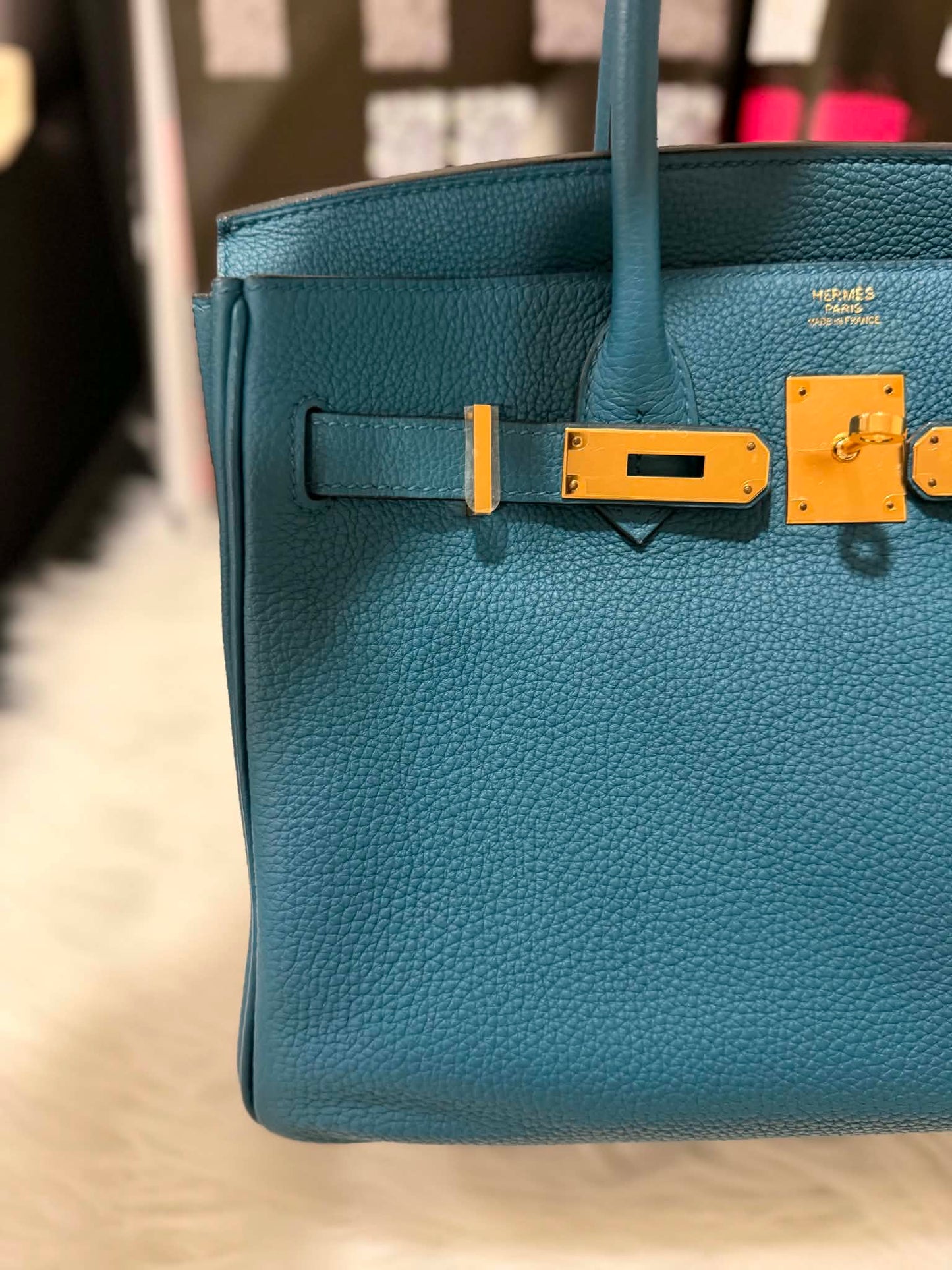 Birkin 30 Togo Blue De Galice GHW