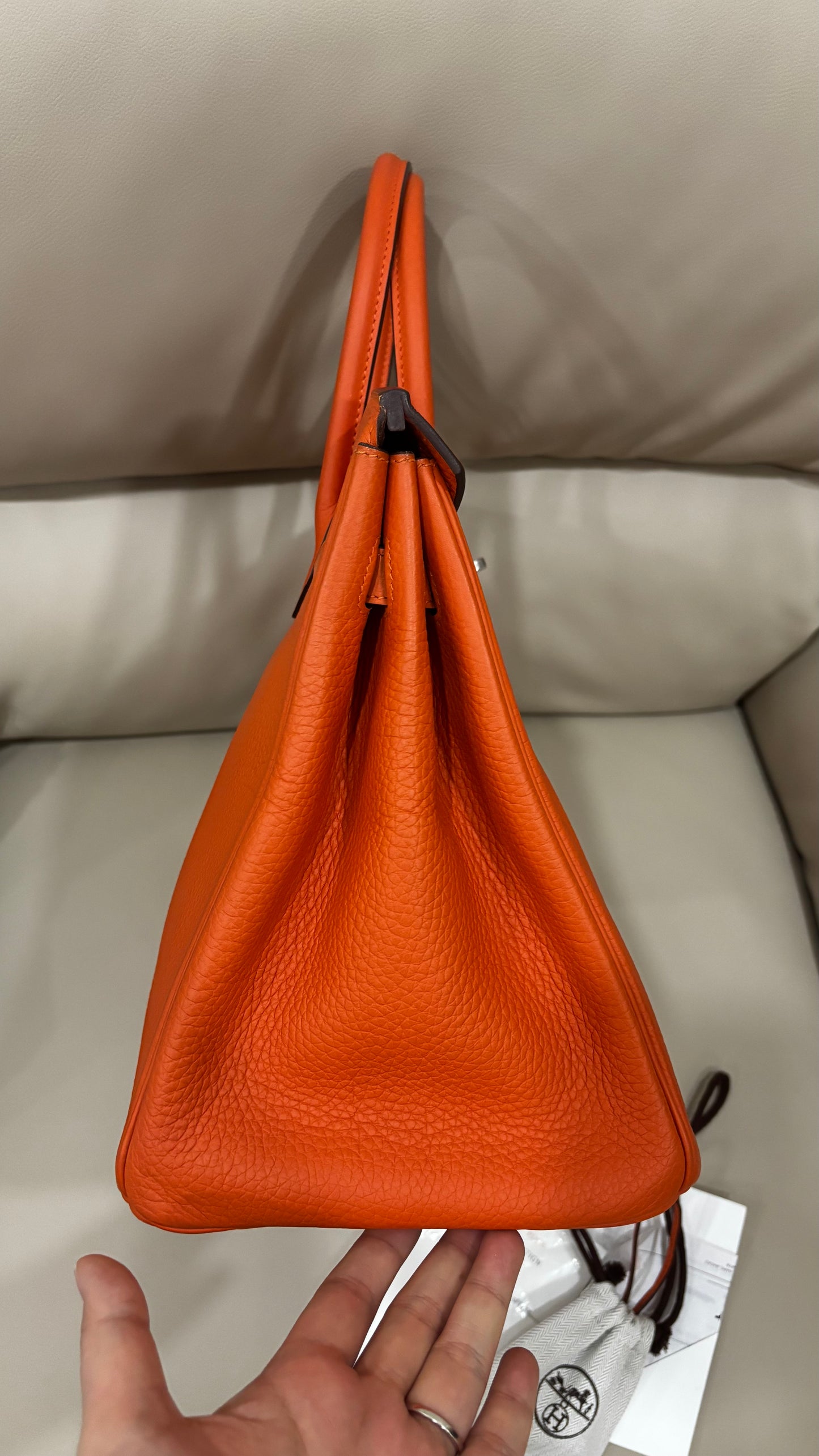 Birkin 35 Orange PHW