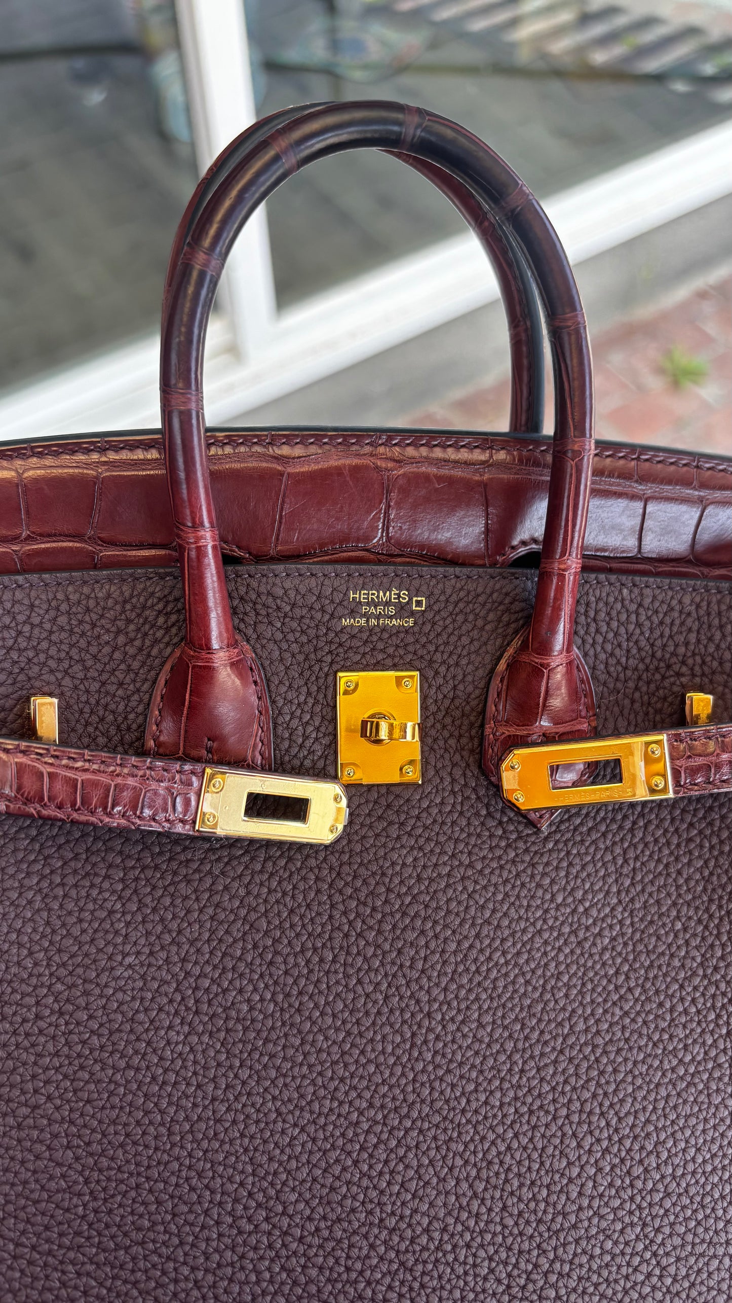 Birkin 25 touch GHWRouge sellier/ bourgogne (wire price)