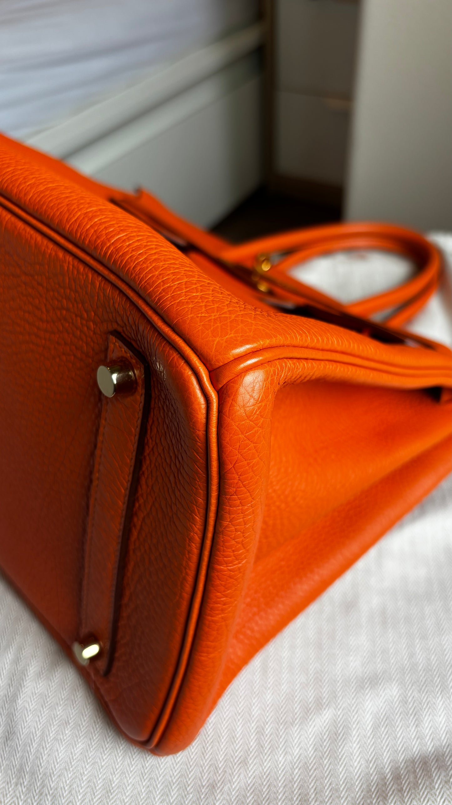 Birkin 35 True H Orange GHW