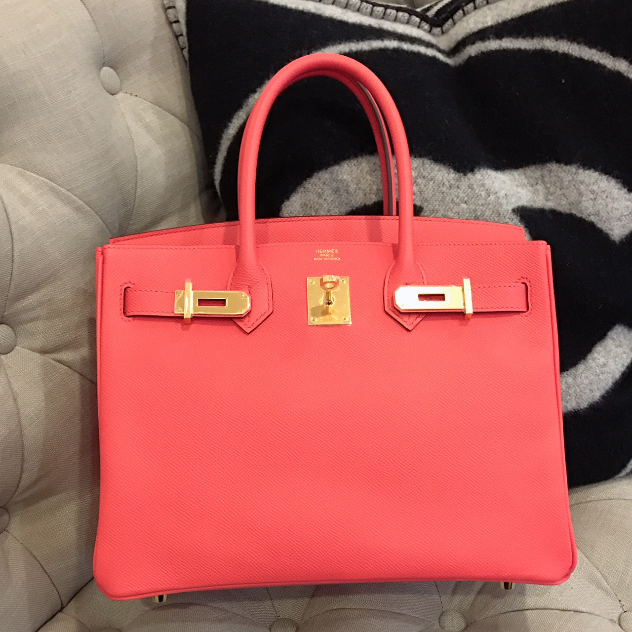 Birkin 30 Epsom Rose Jaipur GHW