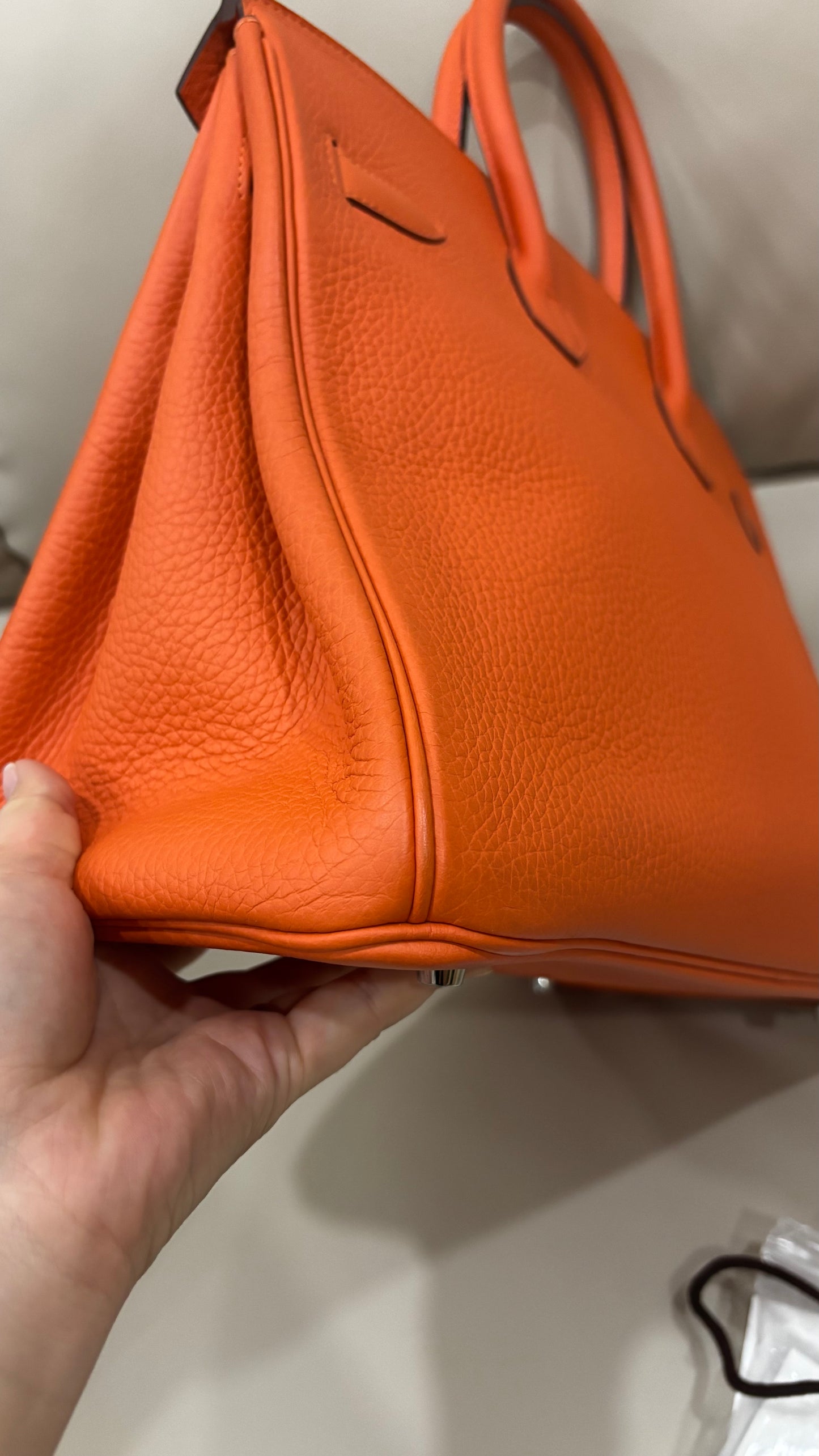Birkin 35 Orange PHW