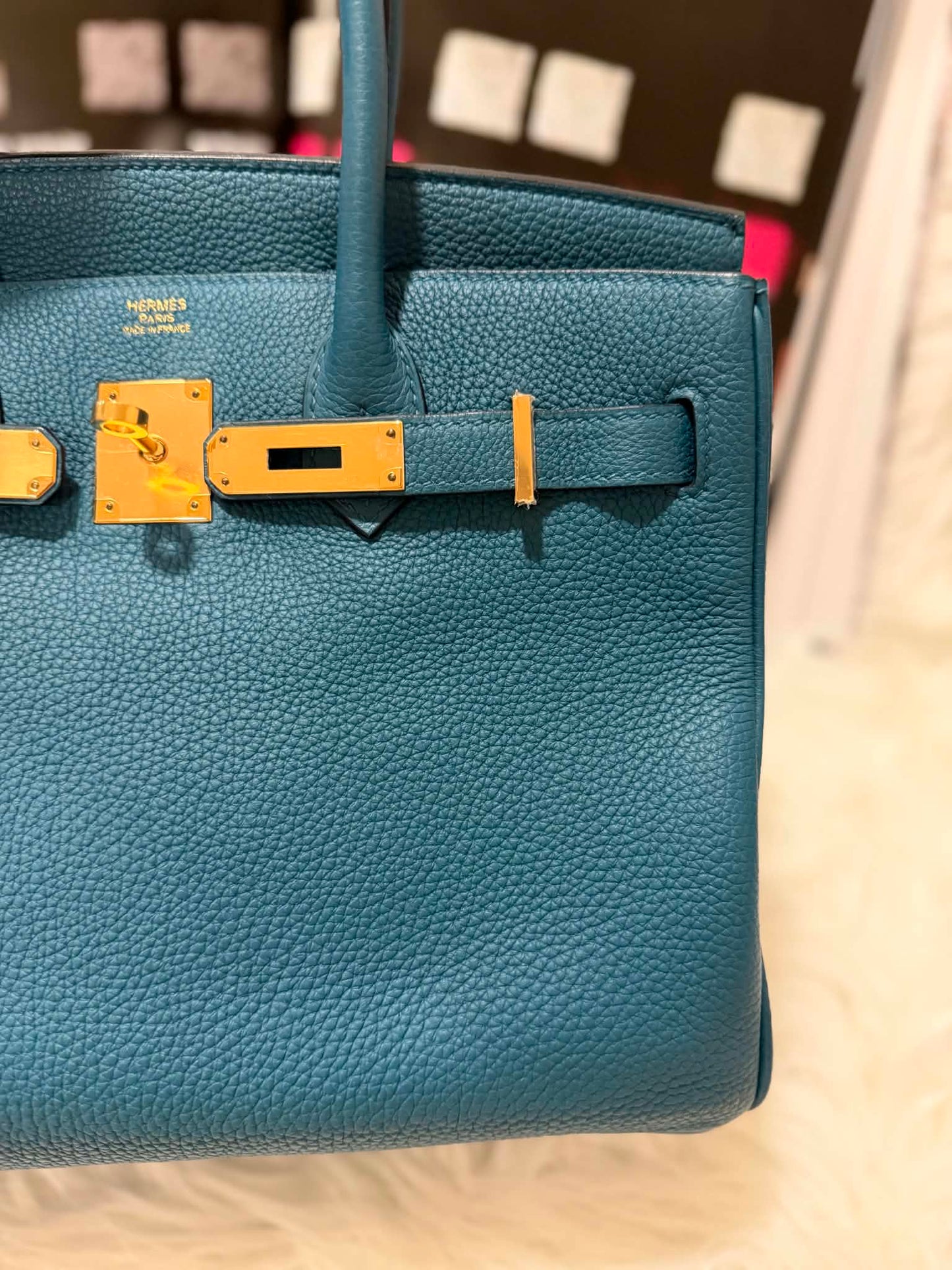 Birkin 30 Togo Blue De Galice GHW