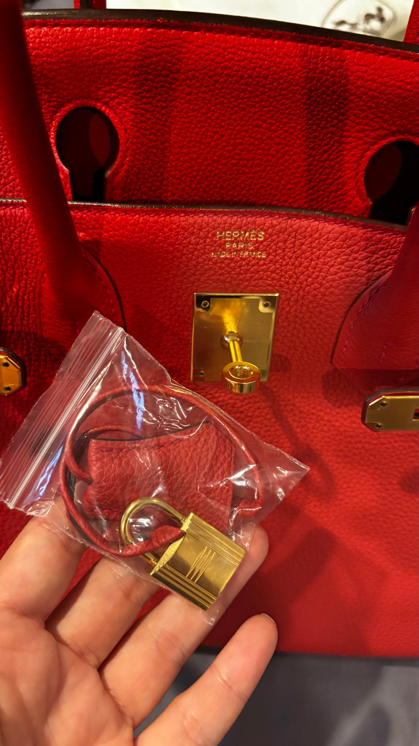Birkin 30 Togo Vermillion GHW