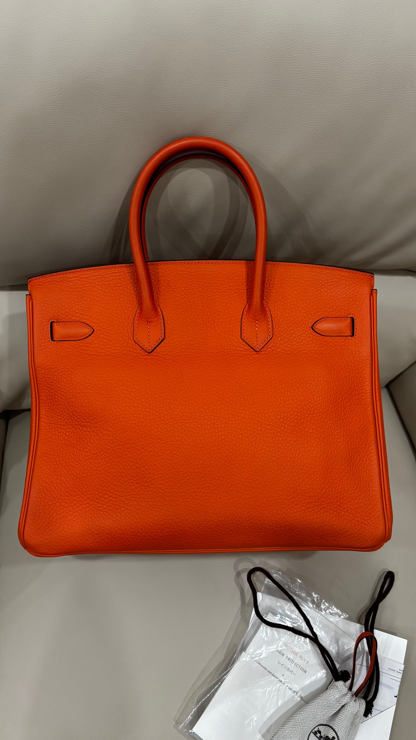 Birkin 35 Orange PHW