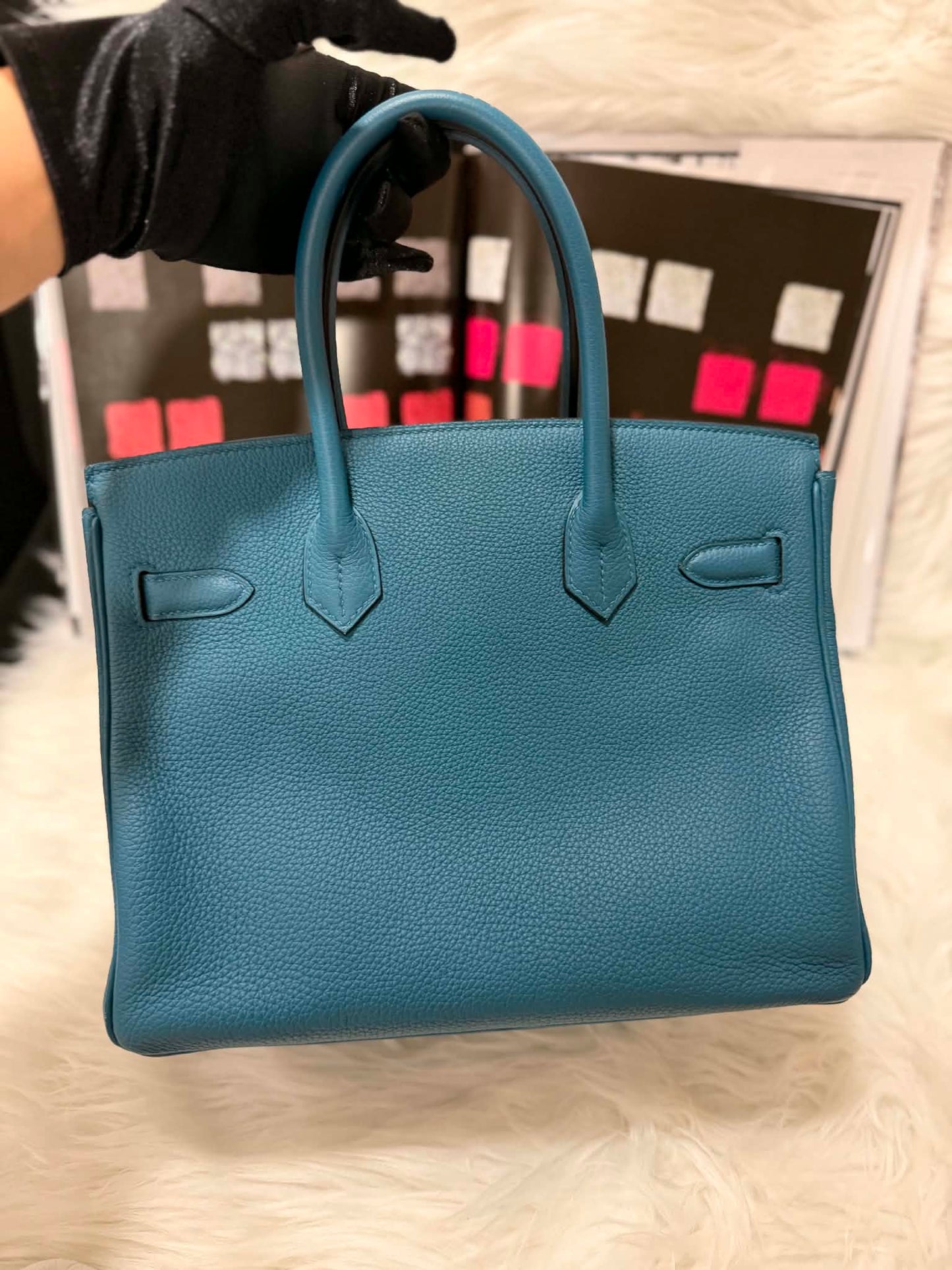 Birkin 30 Togo Blue De Galice GHW